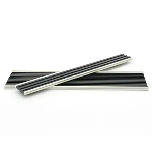 Hot Sale PVC Black Stair Anti-Slip Nosing Rubber Plastic Extrusion PVC Profile Stair Nosing Flat Seal Strip