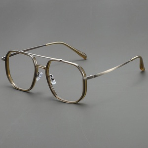 Gafas Ópticas Unisex de Doble Puente con <span class=keywords><strong>Lentes</strong></span> de PC Fotocromáticas y Anti-Luz Azul, Monturas Cuadradas, Nueva Moda 2026 - Product Image 4