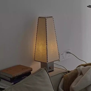 Lampe de bureau LED 220V avec abat-jour en parchemin fait main, idéale pour le salon, la chambre à coucher et l'éclairage de chevet - Product Image 4