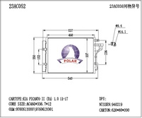 Condensateur de climatisation automobile personnalisé pour KIA Picanto, condensateur de climatisation 940219 976061Y000, pièces détachées