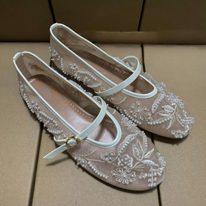 Zapatos de Mujer ZA Home 2026, Verano, Sin Cordones, con Bordado Español, Diseño de Malla de Caña Baja, Tacones Finos - Product Image 1