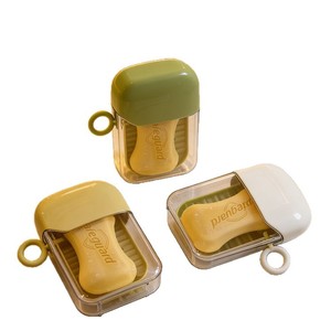 Portable Soap Box Travel <b>Mini</b> Soap Dish With Lid Transparent Draining Rectangular <b>PC</b> Material Standard Size - Product Image 5