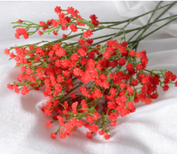 Fleur artificielle pour décoration de mariage, bouquet en plastique souple à 3 branches, toucher doux, type Gypsophile