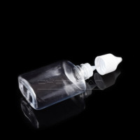 Bouteille compte-gouttes en plastique Transparent 15ml, flacon d'huile essentielle en PVC avec embout, vente en gros, 50 pièces