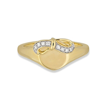Milskye Personnalisé Arc Chevalière Bague Plaqué Or Fine Jewelry Initiale Personnalisée pour les Femmes