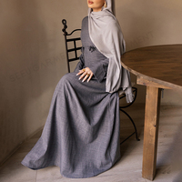 Robe élégante pour femmes musulmanes 2026, avec appliques florales 3D, taille à nouer, Abaya modeste, vêtement islamique long, couleur personnalisée, fabricant