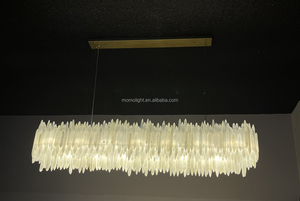 Lustre rond en sélénite <span class=keywords><strong>Momo</strong></span> Éclairage en pierre naturelle Lustre 32 ''Timothy Oulton - Product Image 2