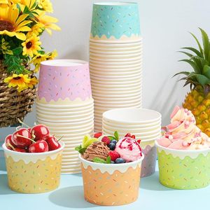 Promora 12oz phân hủy sinh học thân thiện với môi dùng một lần Giấy kem ly & bát 50 đếm + thìa cấp thực phẩm - Product Image 6