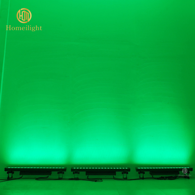 DMX 512 Outdoor IP65 Building Lights 18x3W RGB Lights LED Led Wall Washer Bar for Night Club Church