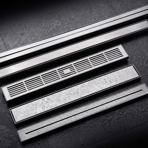 Desagüe <span class=keywords><strong>de</strong></span> <span class=keywords><strong>Ducha</strong></span> Lineal Rectangular Moderno <span class=keywords><strong>de</strong></span> Acero Inoxidable para Baño, con Inserto para Azulejos, 600mm, Anti-Olor, Desagüe Largo para Suelo, Tamaño y Color Personalizables - Product Image 3