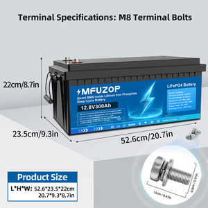 Paquete de Baterías Lifepo4 de 12V 300Ah SIN IMPUESTOS, en Stock en Almacén en EE. UU., para Baterías de Litio para Campamentos, Carros y Golf - Product Image 4