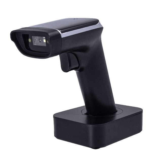 Symcode MJ-6708DB Wireless Barcode Scanner Barcode Reader A4 Size Stock 1D & 2D Black White Checkered CE FCC ROHS REACH 32 Bit