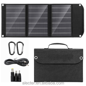 เครื่องชาร์จแผงโซลาร์เซลล์แบบพับได้ 30W โมโนคริสตัลไลน์ซิลิคอน ประสิทธิภาพสูง 23% IP65 กันน้ำแบบพกพาสำหรับโทรศัพท์/ไอแพด/แล็ปท็อป - Product Image 1