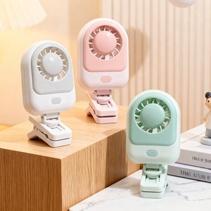 Portable <b>Mini</b> Clip On <b>Fan</b> <b>Usb</b> Rechargeable 2W DC Motor Button Control Hands Free Desk Use - Product Image 1