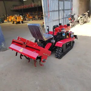 Strong Adaptability Crawler Rotary Tiller 35hp Diesel Ditching Machine Farm Agriculture Rotary Tiller