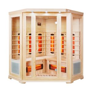 Sauna infrarouge complet pour 3 à 4 personnes, sauna intérieur, sauna extérieur, coin infrarouge avec panneau intelligent, faible EMF - Product Image 6