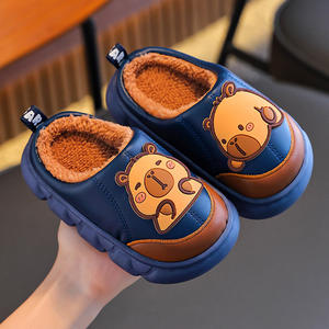 Chaussons d'hiver classiques à bout fermé, antidérapants, à semelle souple, respirants, anti-odeurs, isolés en coton - Product Image 3