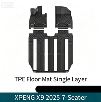 Tapis de sol TPE toutes saisons et tapis de coffre pour XPENG X9 2023 à 2025 – Accessoires intérieurs de voiture