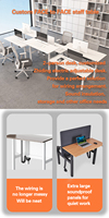 Bureau ergonomique électrique motorisé à hauteur réglable Bureau d'ordinateur à domicile Bureau debout au design moderne Mobilier modulaire