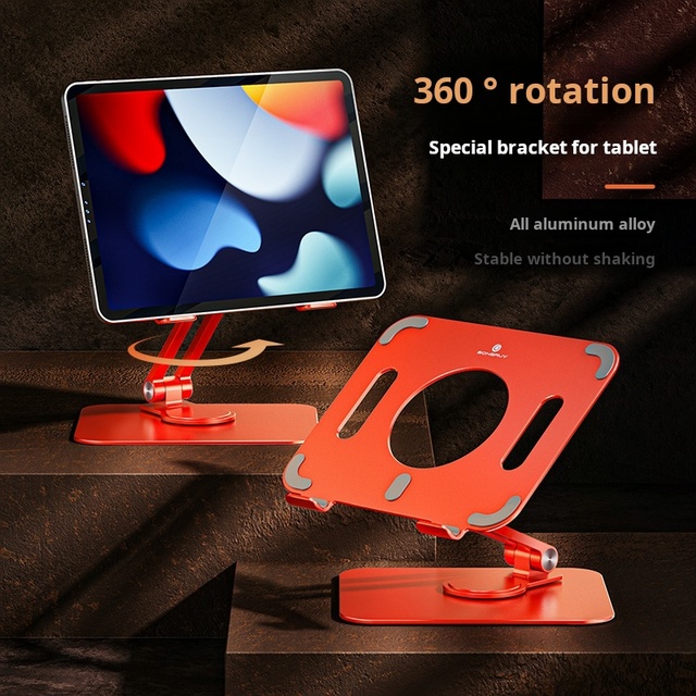 Nuofan L04MINI Aluminum Alloy 360-degree Rotation Portable Foldable Adjustable Tablet Stand for Desktop Home Office