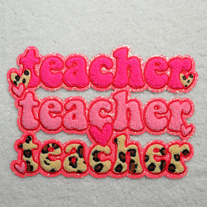 Alta calidad profesor manzana fruta parches bordado al por mayor Chenille parches personalizados hierro en con brillo - Product Image 5