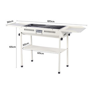 Barbacoa parrilla barbacoa portátil plegable parrilla barbacoa al aire libre freír Parrilla <span class=keywords><strong>de</strong></span> carbón <span class=keywords><strong>de</strong></span> doble propósito - Product Image 6