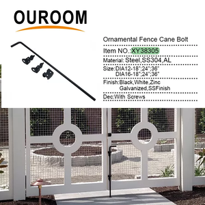 18 "Cane Bolt Drop Rod Heavy Duty Gate Hardware Noir Solid Steel Gate Ground <span class=keywords><strong>Loquet</strong></span> pour Bois PVC Vinyl Metal Gates Clôtures Portes - Product Image 3
