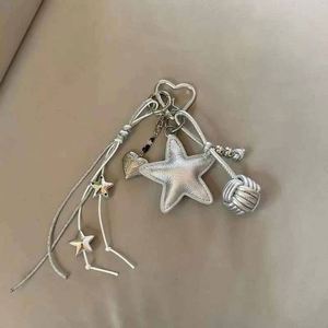 High-quality Imitation <b>Leather</b> Star-shaped Bag Pendant <b>Keychain</b> Car <b>Keychain</b> Book Decoration Pendant Chain Gift - Product Image 4