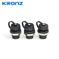 Conector Circular RJ45 KRONZ de 20 mm, Extensión Ethernet Doble Hembra, Acoplador de Interfaz de Cable de Red para Montaje en Panel