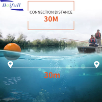 Sonar de pêche sans fil F68 original pour la pêche, 60 m/200 pieds, 125/330 kHz, sondeur portable pour iOS et Android