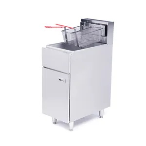 Commercial Kitchen Equipment 1-Tank 2-Basket Commercial Gas Deep Fryers Gas Fryer