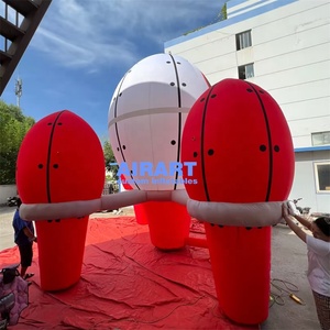 6 Metre Büyük Boy Sahne Dekorasyon Malzemeleri Şişme Sevimli Roket, Satılık Şişme Roket Uzay Gemisi Balonu - Product Image 2