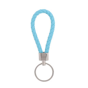 Creative hand woven PU leather rope keychain accessories - Product Image 5