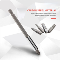 Barre d'extension hexagonale en acier au carbone 1/4 avec support magnétique pour embouts de tournevis