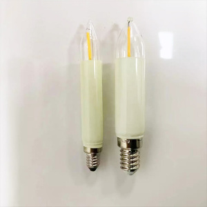 T10 E10 Base LED Filament Verticale Kaarslamp 8V 0.5W Warm Wit Kerstlampjes E10 Kleine Schacht Kaarslamp voor Feestverlichting - Product Image 2