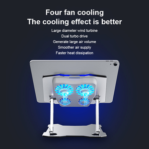 X16 4 Fans Cooling Tablet <b>Stand</b> Cooler Aluminum Laptop Strong Power <b>PC</b> Tablet <b>Stand</b> Cooler - Product Image 6