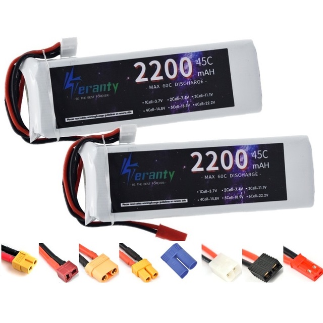 2200mAh 3S 11.1V Rechargeable Battery 45C FPV Drone Power for FPV Frame RC Helicopter Plane Car Accessories 11.1V Lipo Battery