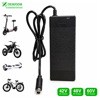 Chargeur de batterie au plomb 60V pour trottinette électrique à pneus larges avec boîtier ABS ignifuge, solution d'interface personnalisée DC XLR GX16