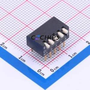 DSPV05LHGET DIP Switch Switch Piano Key Single Pole Single Throw 5 PC Pin - Product Image 1