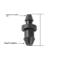 Bouchon d'irrigation micro-pulvérisateur pour serre en POM noir, modèle AT710, double usage 4/7 3/5, accessoires de jardinage Aochi 1/8in-1/4in