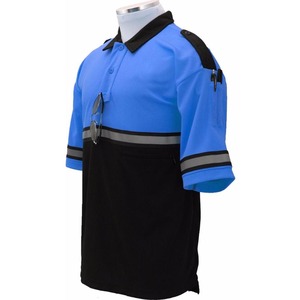 Polo de sécurité haute visibilité imperméable à manches courtes avec bande réfléchissante argentée <span class=keywords><strong>FR</strong></span> et design bicolore pour les travailleurs du bâtiment - Product Image 3