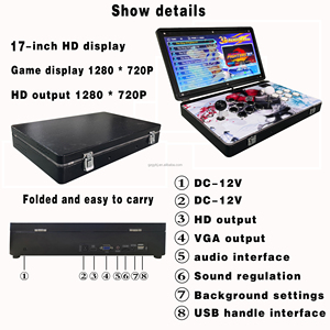 G-010 Machine de jeu d'arcade en métal de 17 pouces avec joystick, anglais/espagnol, à monnayeur, King Fighters 3D <span class=keywords><strong>Pandora</strong></span> Box, rechargeable, pour enfants 3 ans et plus - Product Image 5