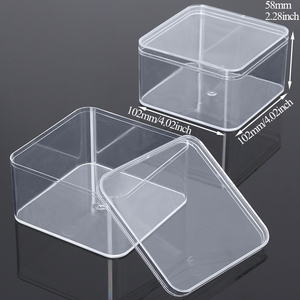 SUNSHING Wholesale Square <b>Clear</b> Acrylic <b>Cake</b> Container With Lid Plastic Dessert Packaging <b>Box</b> Mousse Tiramisu Containers - Product Image 4