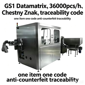 Machine de marquage laser UV haute précision GS1 DataMatrix 36000 pièces/heure pour la traceurie anti-contrefaçon dans les usines d'embouteillage d'eau potable - Product Image 1