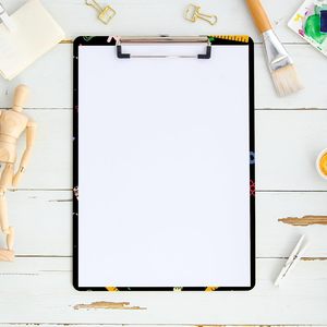 Acrylic <strong>Cute</strong> Teacher Rainbow Pattern Paperboard <strong>Clipboard</strong> with Low Profile Design for Office and School Supplies Customizable - Product Image 5