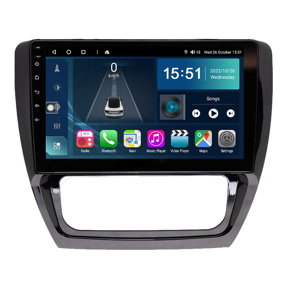 Android 12 autoradio GPS lettore DVD Stereo sistema Audio multimediale per Volkswagen Jetta Sagitar Bora 2012-2018 MT a