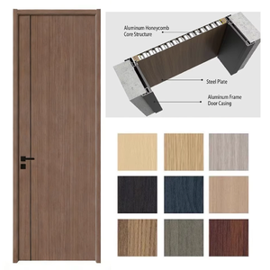 Soundproof Wood Grain Interior Door Fire-rated Door Waterproof for Home Modern Style <strong>Aluminium</strong> <strong>Honeycomb</strong> - Product Image 6