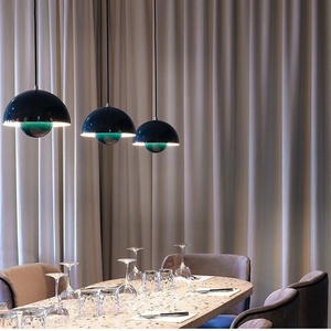 Lampe suspendue moderne minimaliste rétro en forme de bourgeon de fleur, luminaire suspendu en métal, couleur crème, 16W, pour restaurant, <span class=keywords><strong>bar</strong></span>, chambre à coucher - Product Image 5