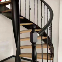 Escalier en colimaçon métallique moderne pour décoration intérieure, hôtel, résidence, panneaux d'escalier rotatifs
