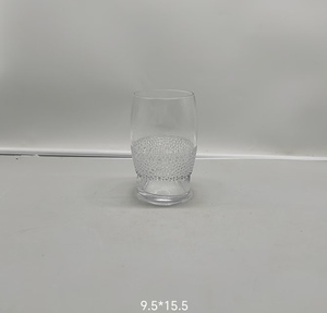 Vidrio para beber con textura de cristal transparente soplado a mano, mesa de comedor moderna, centro de mesa, decoración de fiesta en casa - Product Image 1